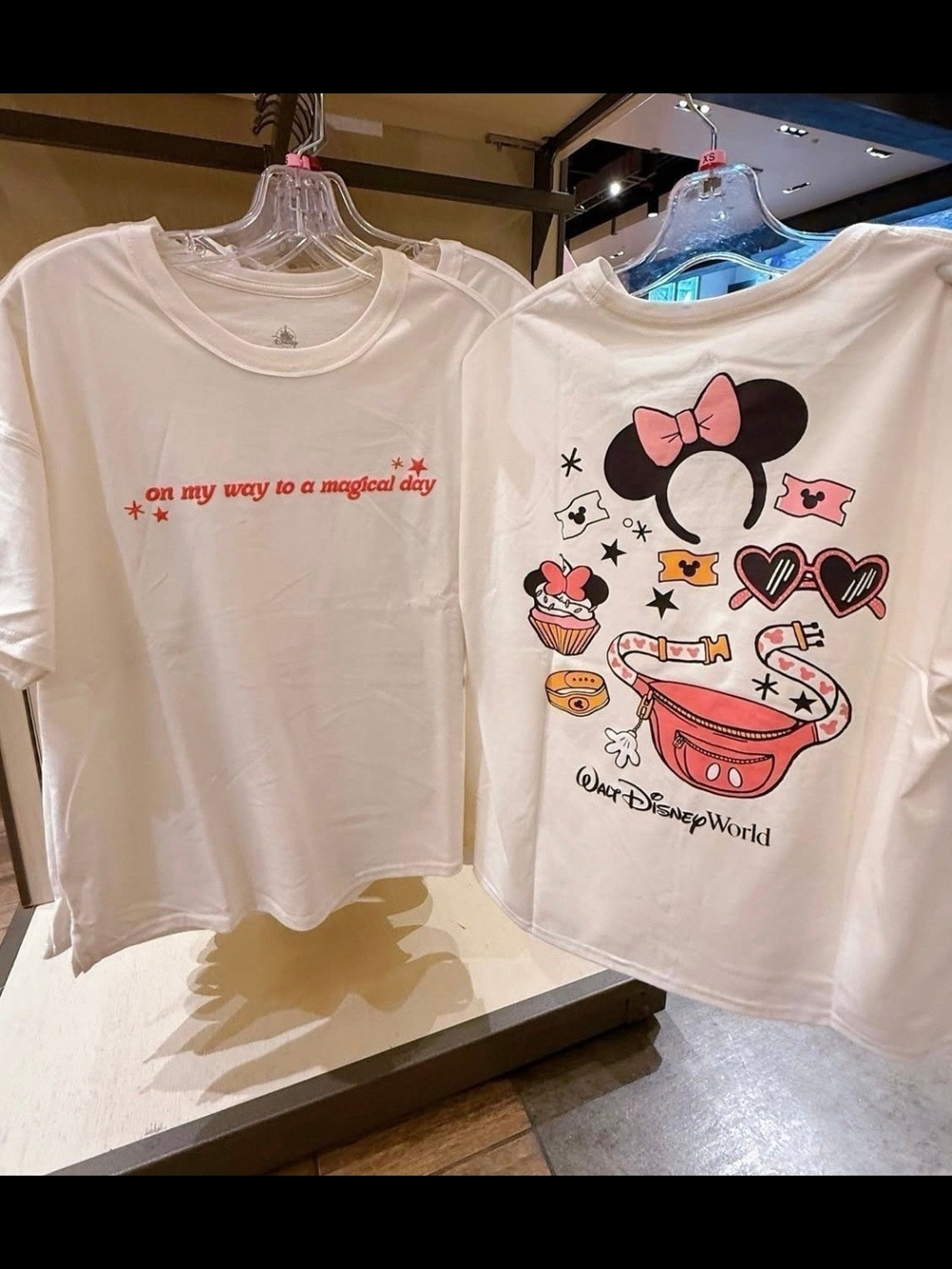 Walt Disney World Minnie Graphic Tee - White with Pink Accents
